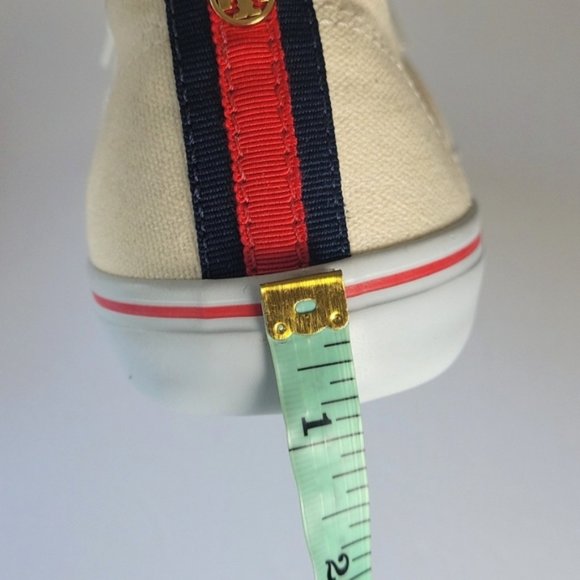 Tory Burch Murray off white lace-up sneakers women's size 10.5 - Picture 12 of 13